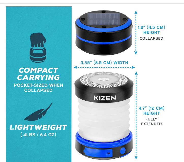 Solar Camping Lantern by Kizen